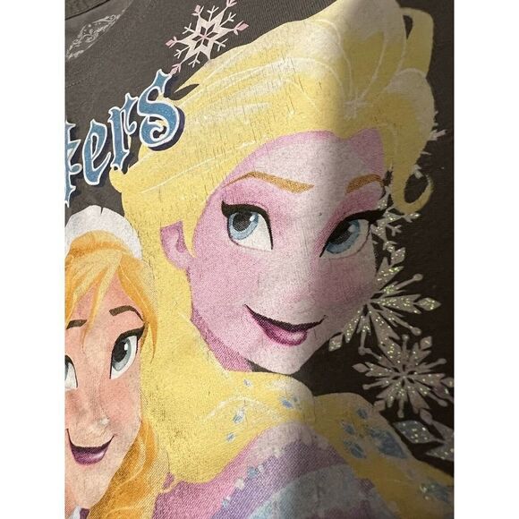 Disney Frozen Short Sleeve Elsa Anna Sisters Forever T-Shirt Girls Small - Picture 3 of 5
